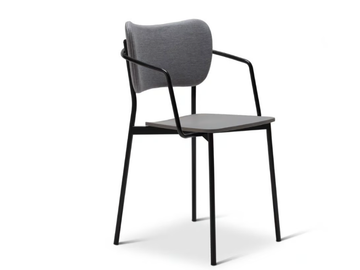 SELMA METAL 348-M - Stackable steel chair with armrests by Origins 1971 - view 2